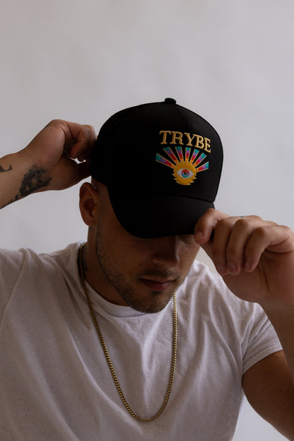 Trucker Hat Black — worn
